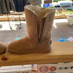 Lamo zipper boots beige